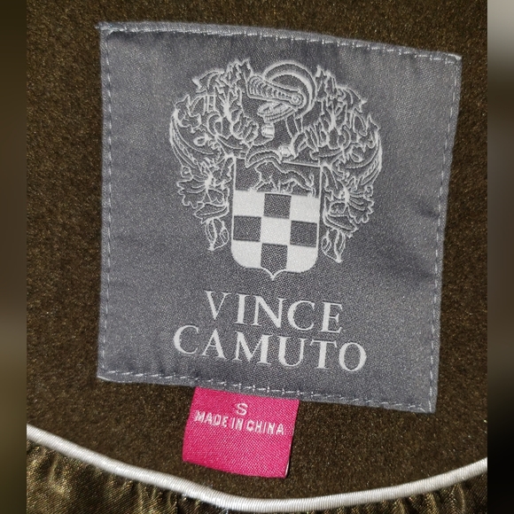Vince Camuto Olive Coat with Detachable Collar women's size  S  NWT - Picture 9 of 16